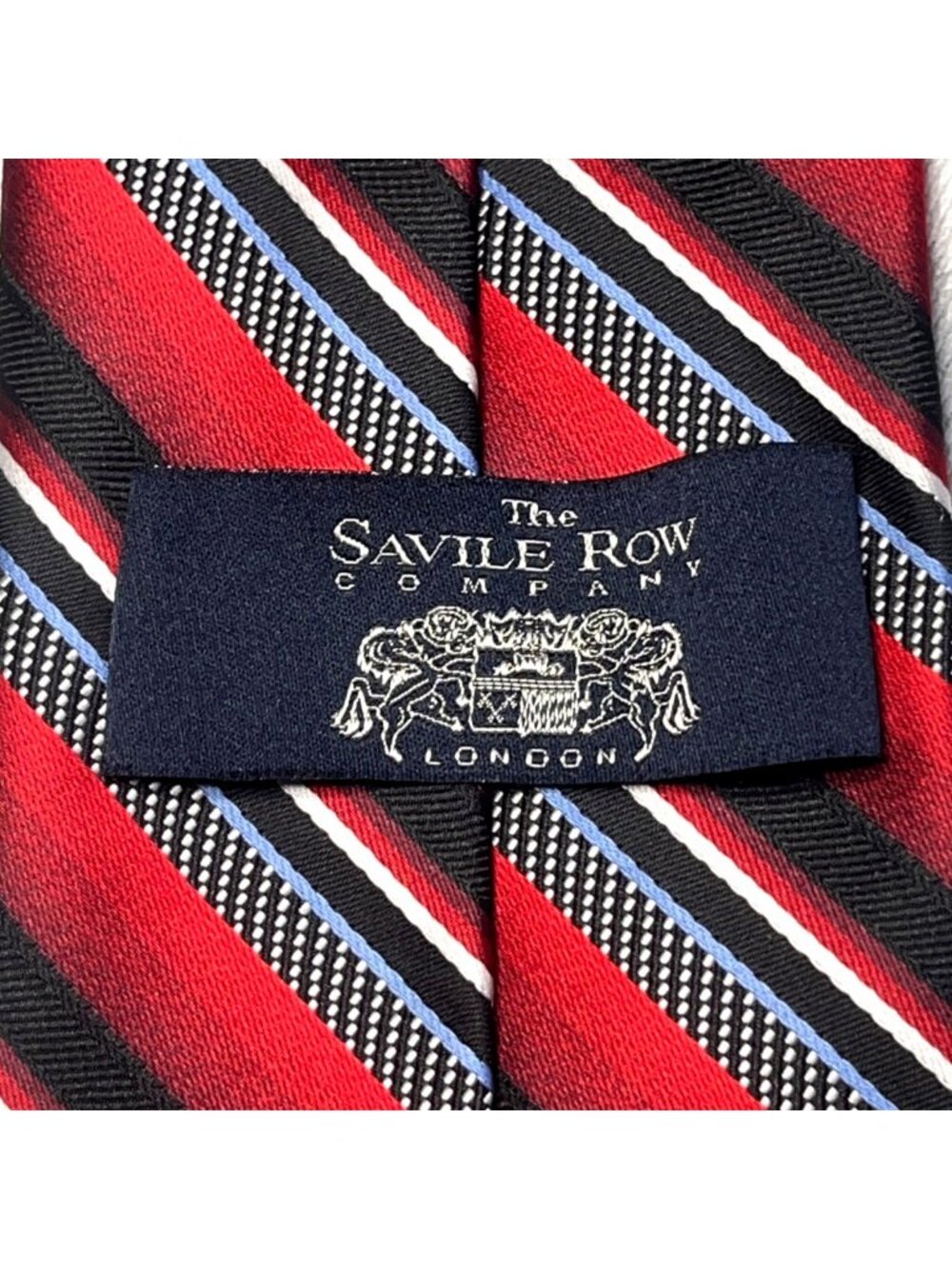 The Savile Row Company Mens Red & Black Striped Necktie  (3/$15) - Picture 2 of 8